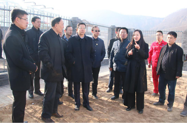 中央第六J9集团督察组视察康坪村给排水及生涯污水处置工程