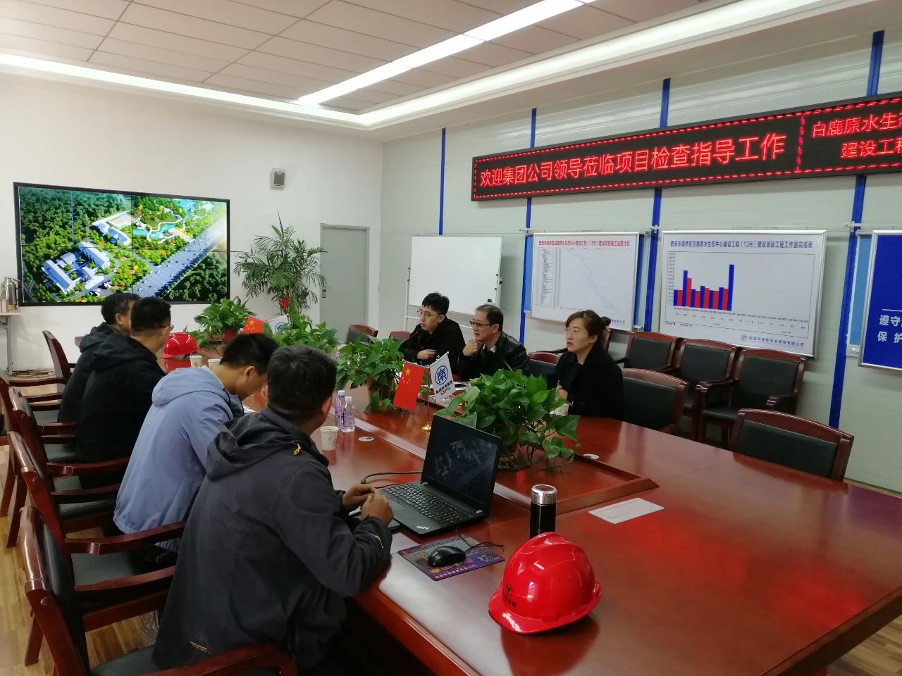 集团公司安全J9集团查抄组赴水环境公司白鹿原项目进行安全查抄